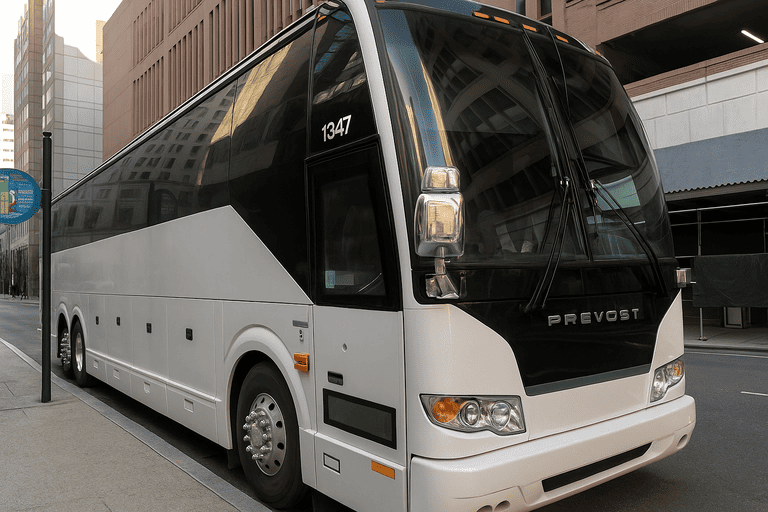 a Hemet Coach Bus Service coach bus