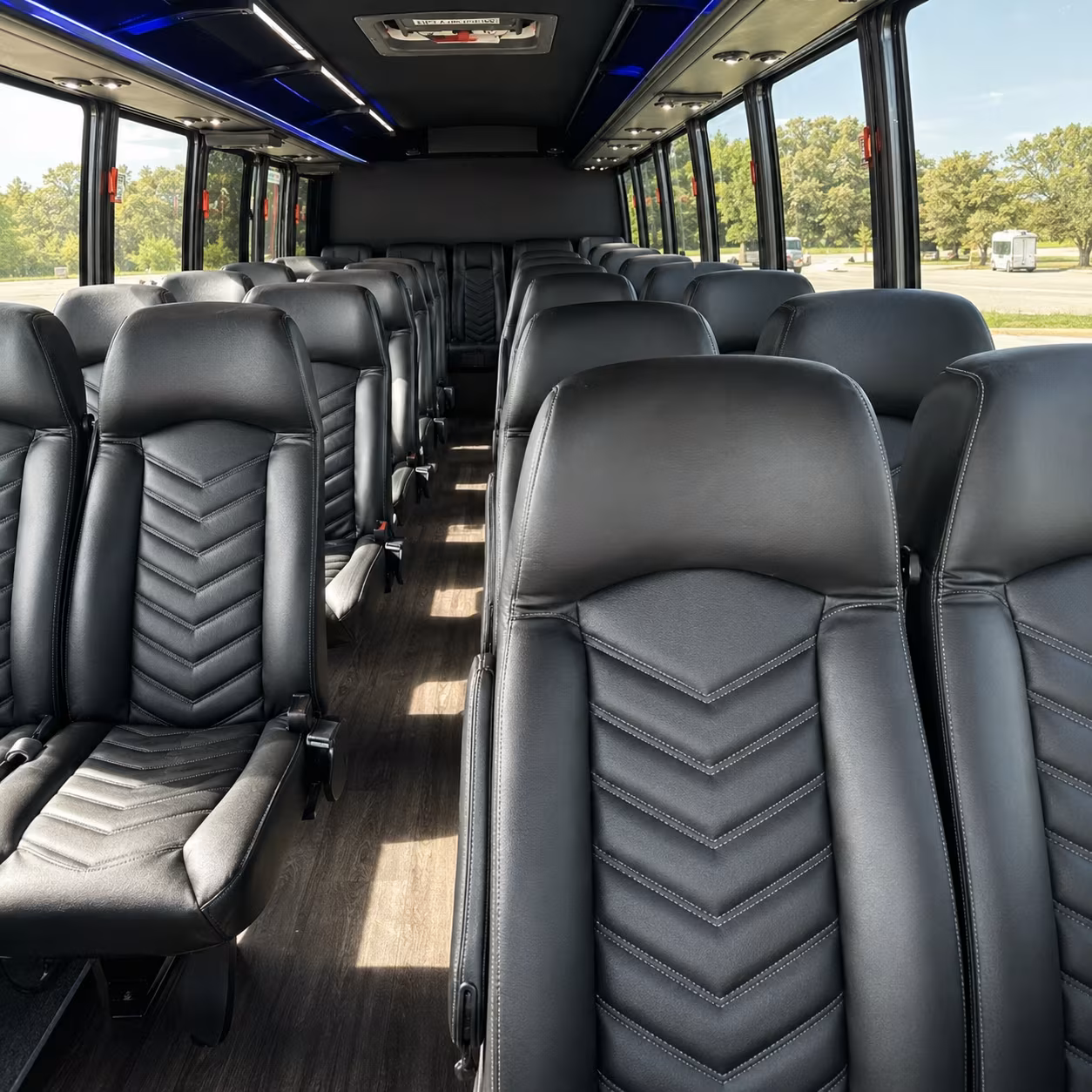 hemet 25 passenger minibus interior