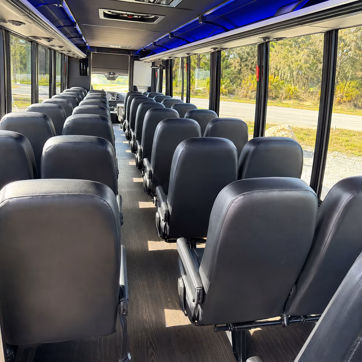 hemet 35 passenger minibus inside