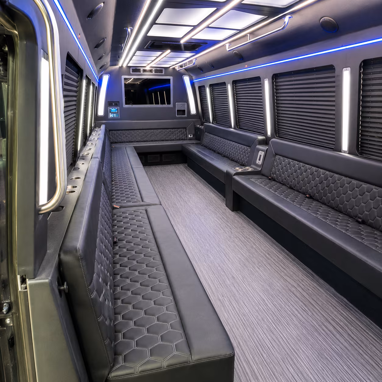 hemet 40 passenger party bus interior